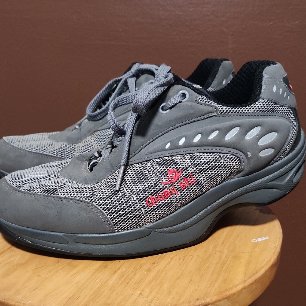 Gray and Black Athletic Shoes